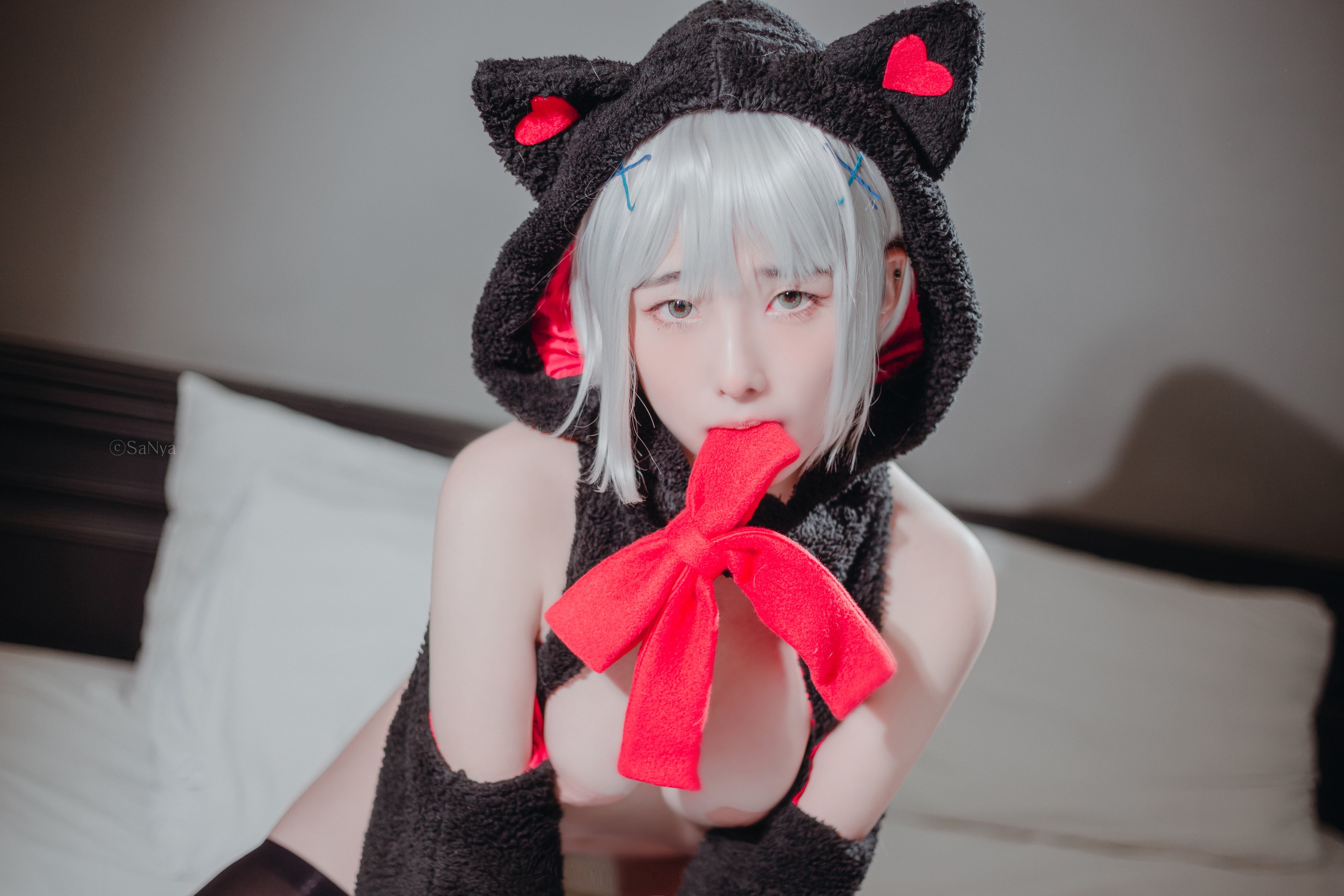 图片[1]-Sonson손손 – NO.017 Sonson(손손) Mischief Black Cat[35P]-XikXak